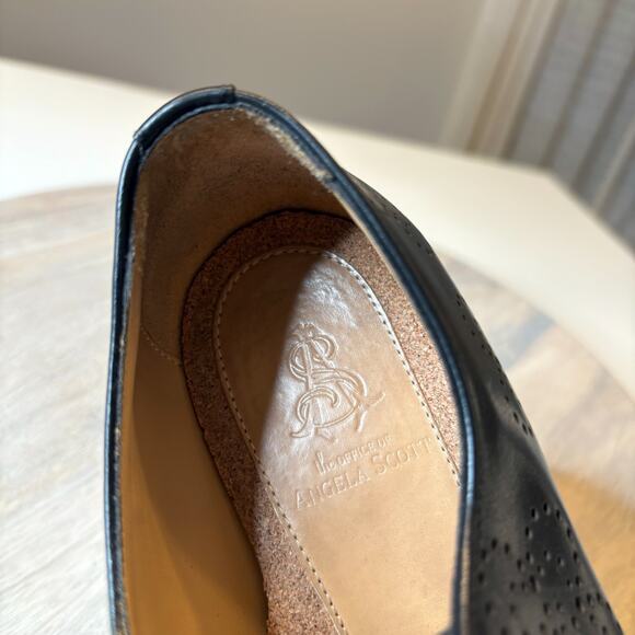 The Office of Angela Scott Miz Stewart Black Leather Oxford Shoes EU 38.5 US 8.5 - Picture 11 of 16